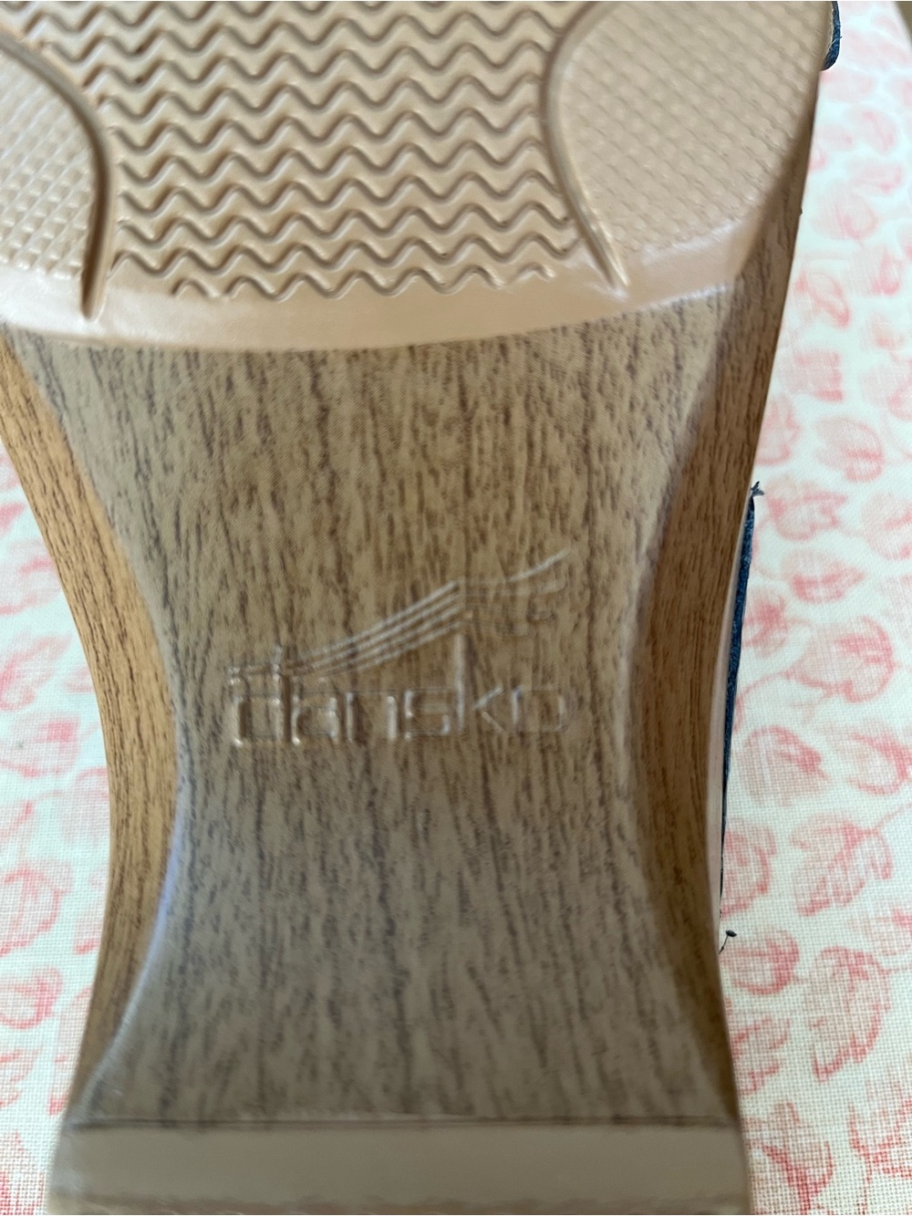 Dansko Blue Leather Slide Sandals - Picture 4 of 5